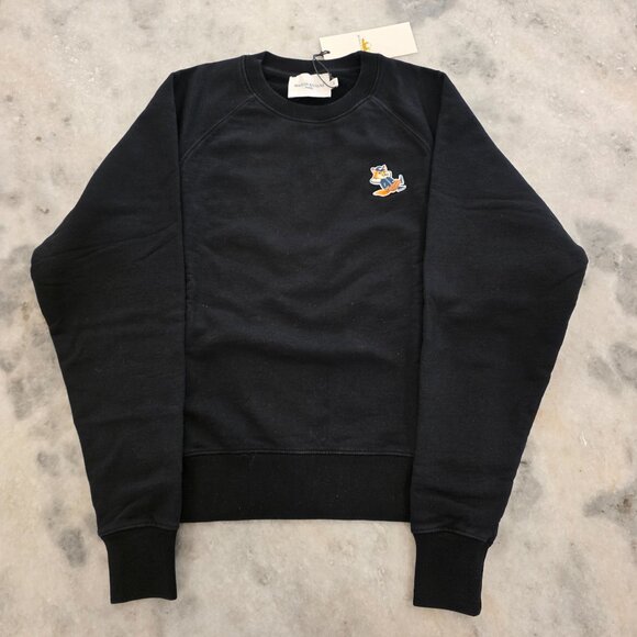 New Maison Kitsuné Sweatshirt in Black - Picture 3 of 7
